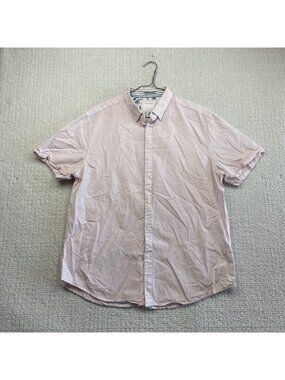 Denim & Flower Ricky Singh Mens Button Up Shirt XL Pink Preppy Summer Old Money